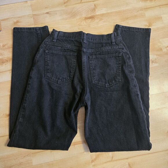 Wrangler Vintage Womens High Waisted Black Denim Jeans 10x34 Retro - Picture 3 of 7